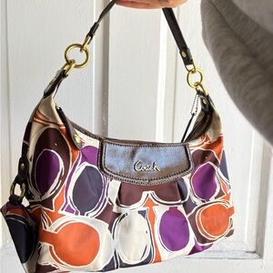 Coach F20063 Ashley Hand Drawn Scarf Print CV Shoulder Bag